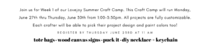 Summer Craft Camp Week 1 | Lovejoy Workshop | Hillsboro, Oregon | www.lovejoyworkshop.com