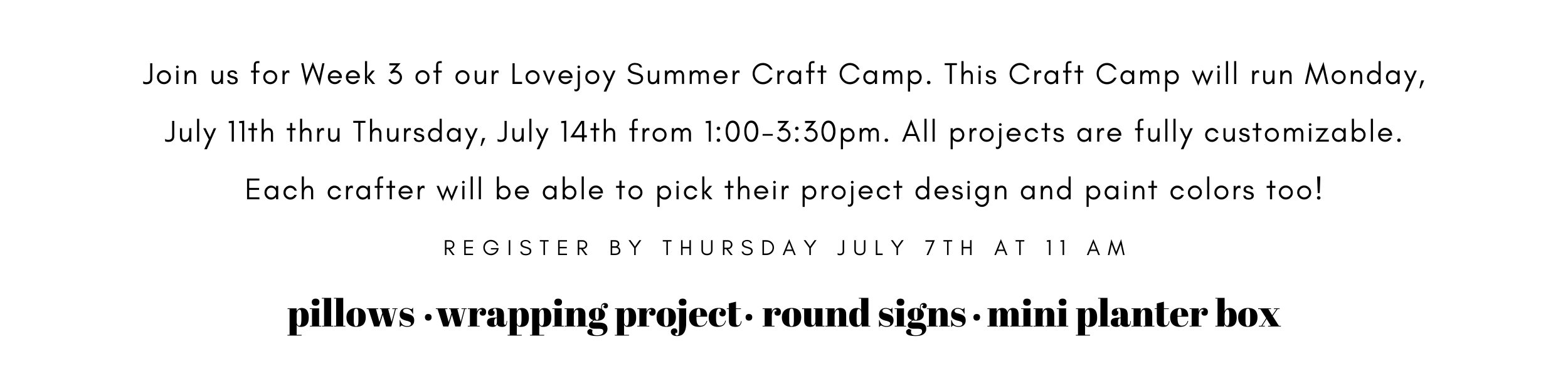 Summer Craft Camp Week 3 | Lovejoy Workshop | Hillsboro, Oregon | www.lovejoyworkshop.com