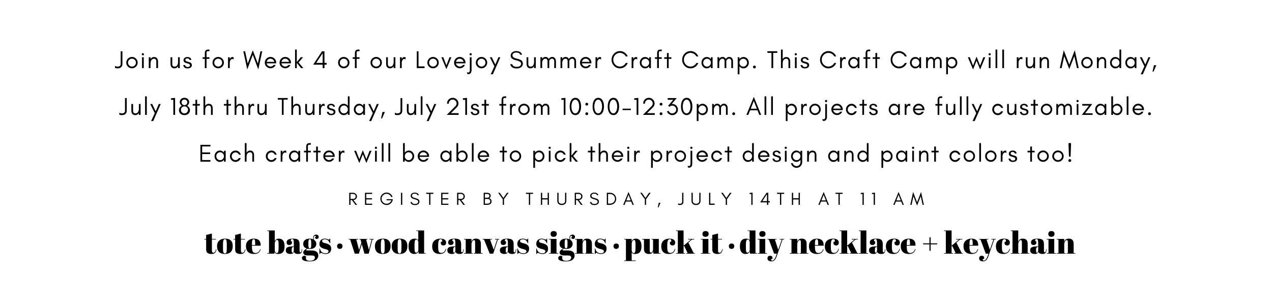 Summer Craft Camp Week 4 | Lovejoy Workshop | Hillsboro, Oregon | www.lovejoyworkshop.com