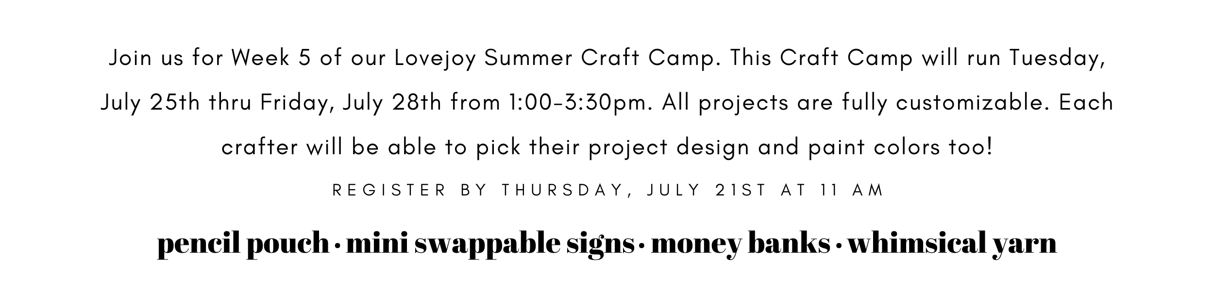 Summer Craft Camp Week 5 | Lovejoy Workshop | Hillsboro, Oregon | www.lovejoyworkshop.com